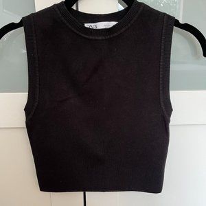 Zara Black Crop Top